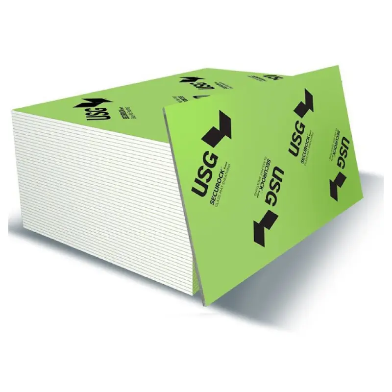 Securock Glass Mat de 12.7mm (1/2") Tablero de yeso recubierto de fibra de vidrio de 1.22m x 2.44m 