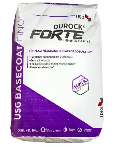 [ADBCNL20F] Adhesivo USG BASECOAT FINO® Durock FORTE Cemento Flexible Saco de 20kg