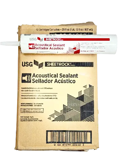 [OGAS030250] Acoustical Sealant caja con 12 tubos de 29 OZ / 0.822gr Pedido mínimo 1 palet con 60 cajas(720 tubos) tiempo de entrega 6-8 semanas